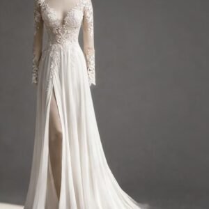 Satin Cowl Neck Wedding Dress for Hawaii Beach