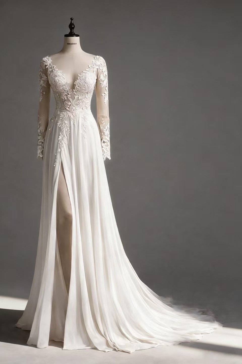 Satin Cowl Neck Wedding Dress for Hawaii Beach